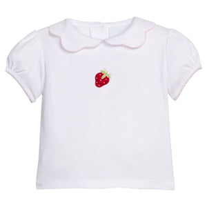 Strawberry Crochet Peter Pan Shirt