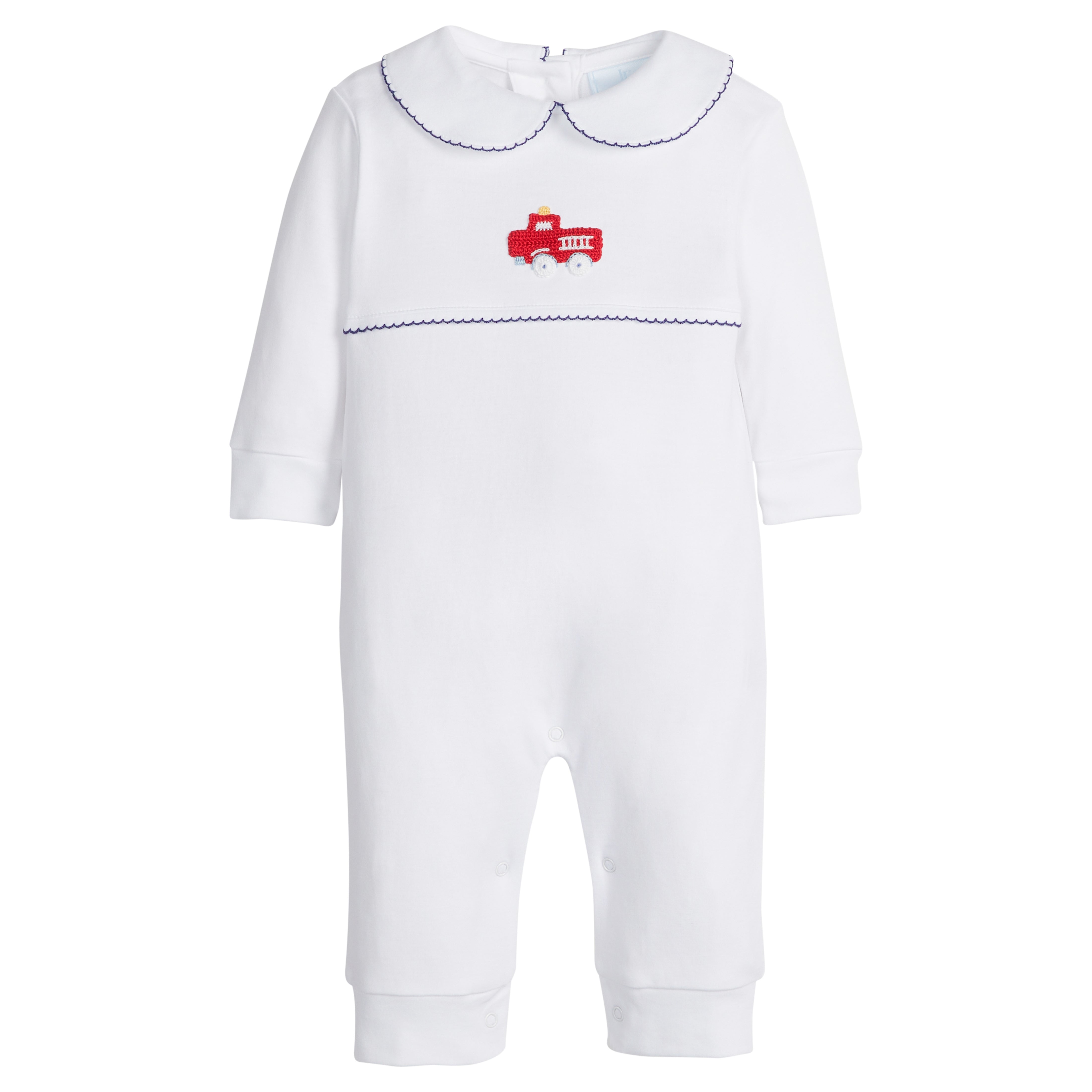 Crochet Fire Truck Playsuit (Infant)