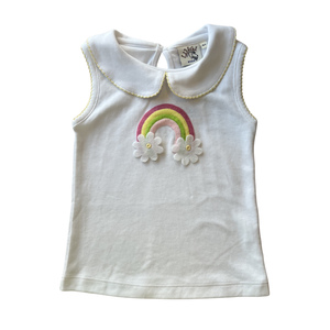 Rainbow & Daisy Girl Sleeveless Top