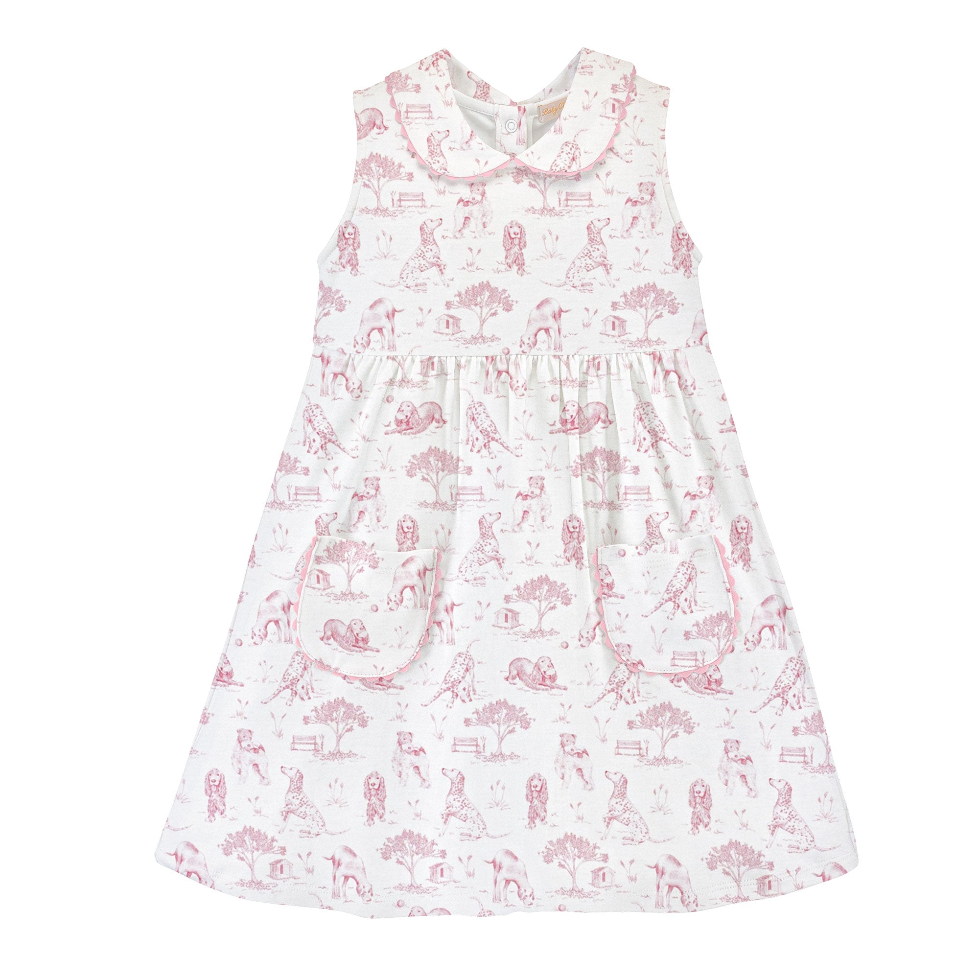 Barking Bliss Pink Dress w/ Collar & Pockets