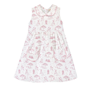 Barking Bliss Pink Dress w/ Collar & Pockets