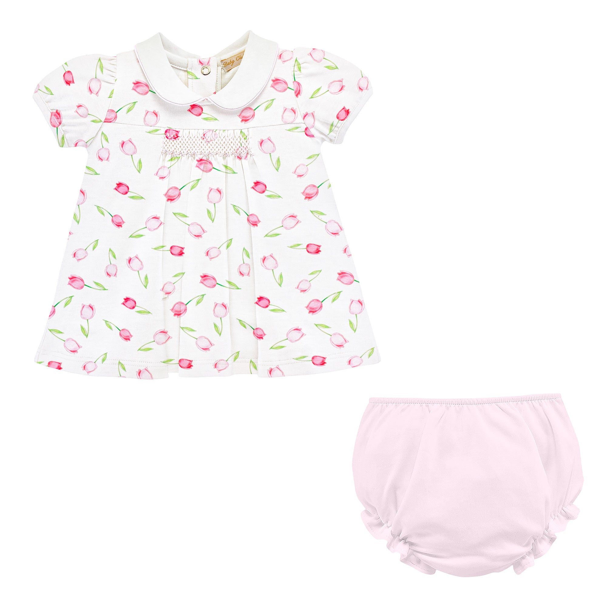 Baby Tulips Printed Dress w/ Collar