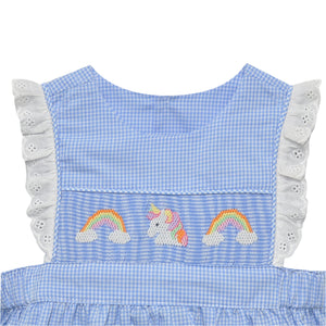 Royal Blue Rainbow Wishes & Unicorn Kisses Maribelle Bloomer Set