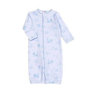 Blue Baby Toile Pima Converter Gown