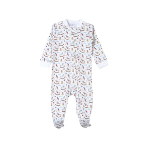 Boy Tiny Nutcracker Pima Zipper Footie