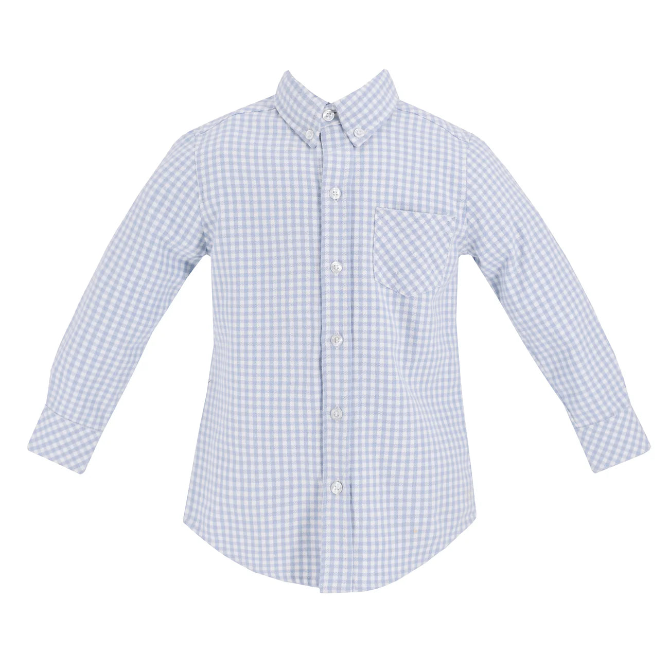 Walker Blue Gingham Boy Button Down (Kid)