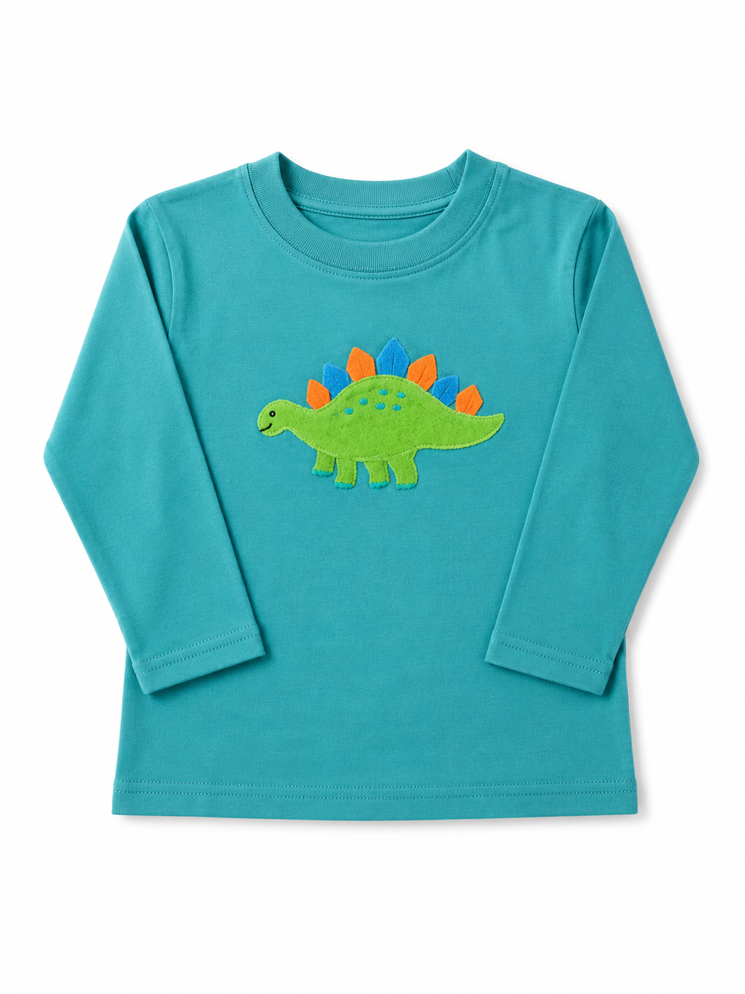 Green Stegosaurus LS Boys T-Shirt