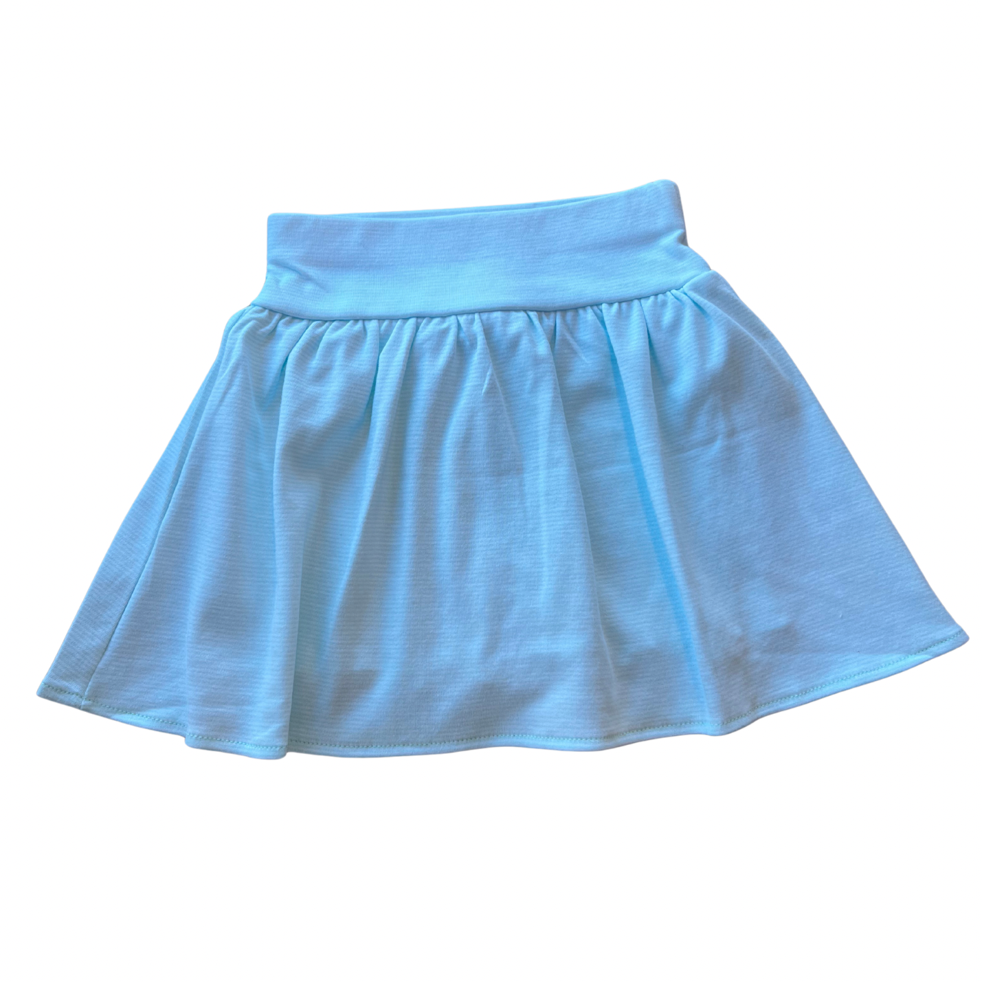 Light Jade Stripe Gathered Skort