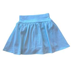 Light Jade Stripe Gathered Skort