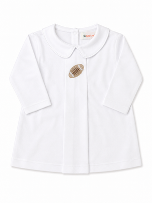 White Peter Pan Football Shirt w/ Gray Piping