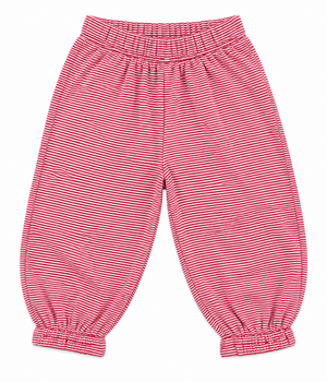 Deep Red Stripe Boy Bloomer Pant