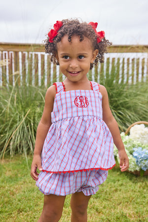 Patriotic Plaid Evie Bloomer Set