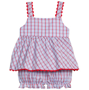 Patriotic Plaid Evie Bloomer Set
