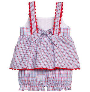 Patriotic Plaid Evie Bloomer Set