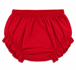 Deep Red Cord Girl Diaper Cover
