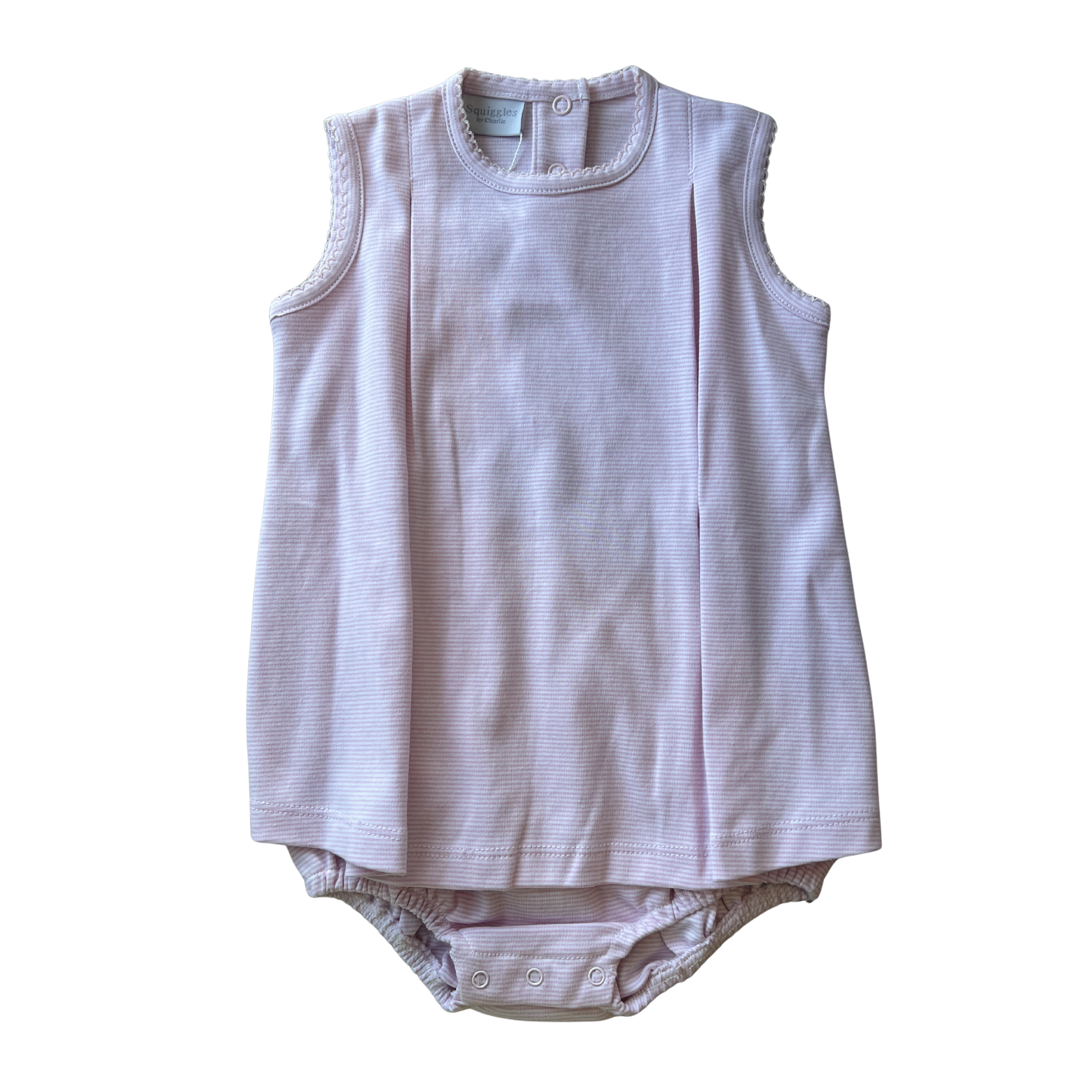 Pink Stripe Dressy Romper