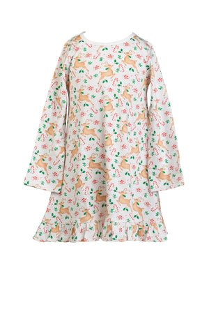 Prancer LS Yoke Dress