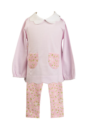 Pink Petal LS Tunic Set