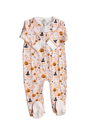 Pink Casper Footed Zipper PJ