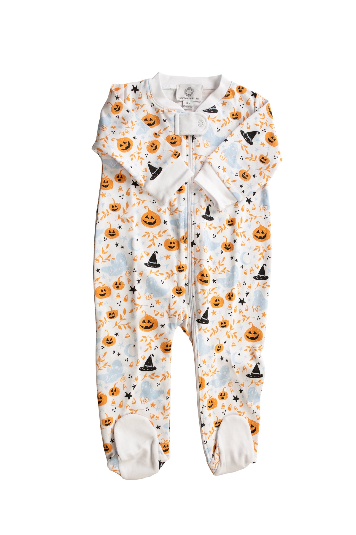 Blue Casper Footed Zipped PJ