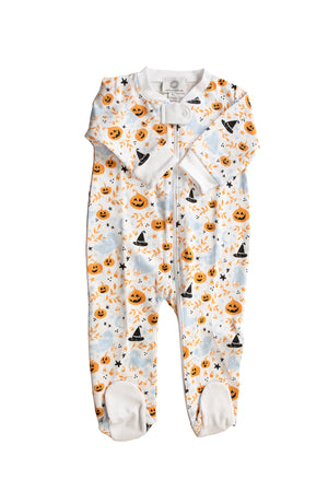 Blue Casper Footed Zipped PJ