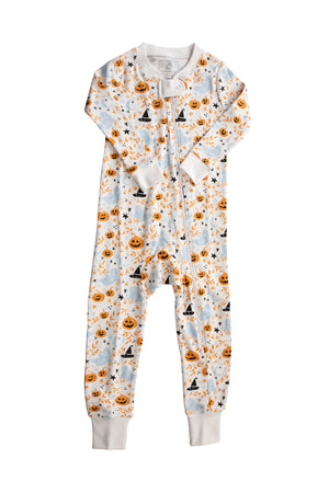 Blue Casper Zipper PJ No Feet
