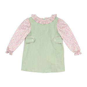 Pink/Mint Floral Ellie Apron Dress