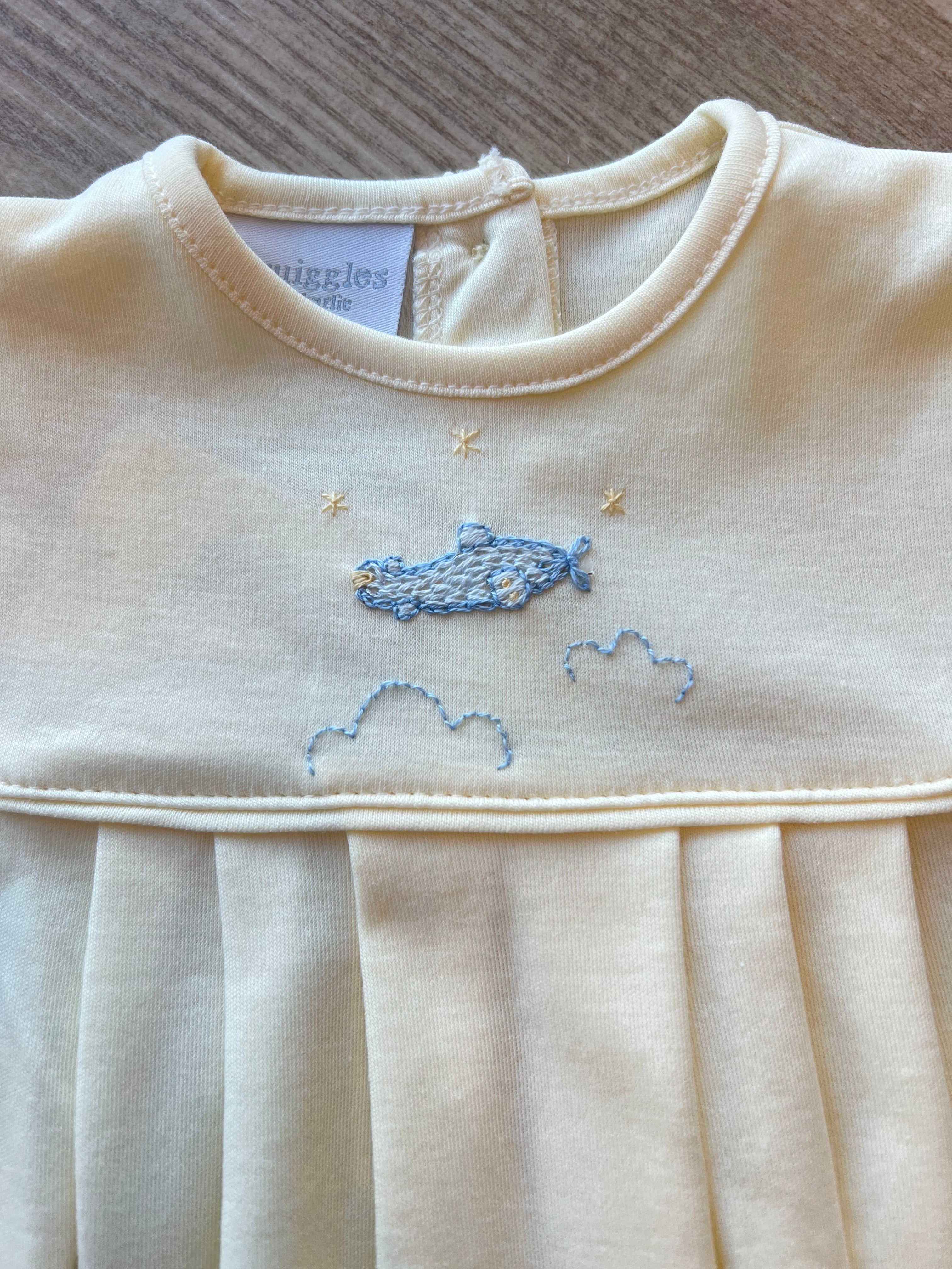 Yellow Mini Airplane Pleated Bubble