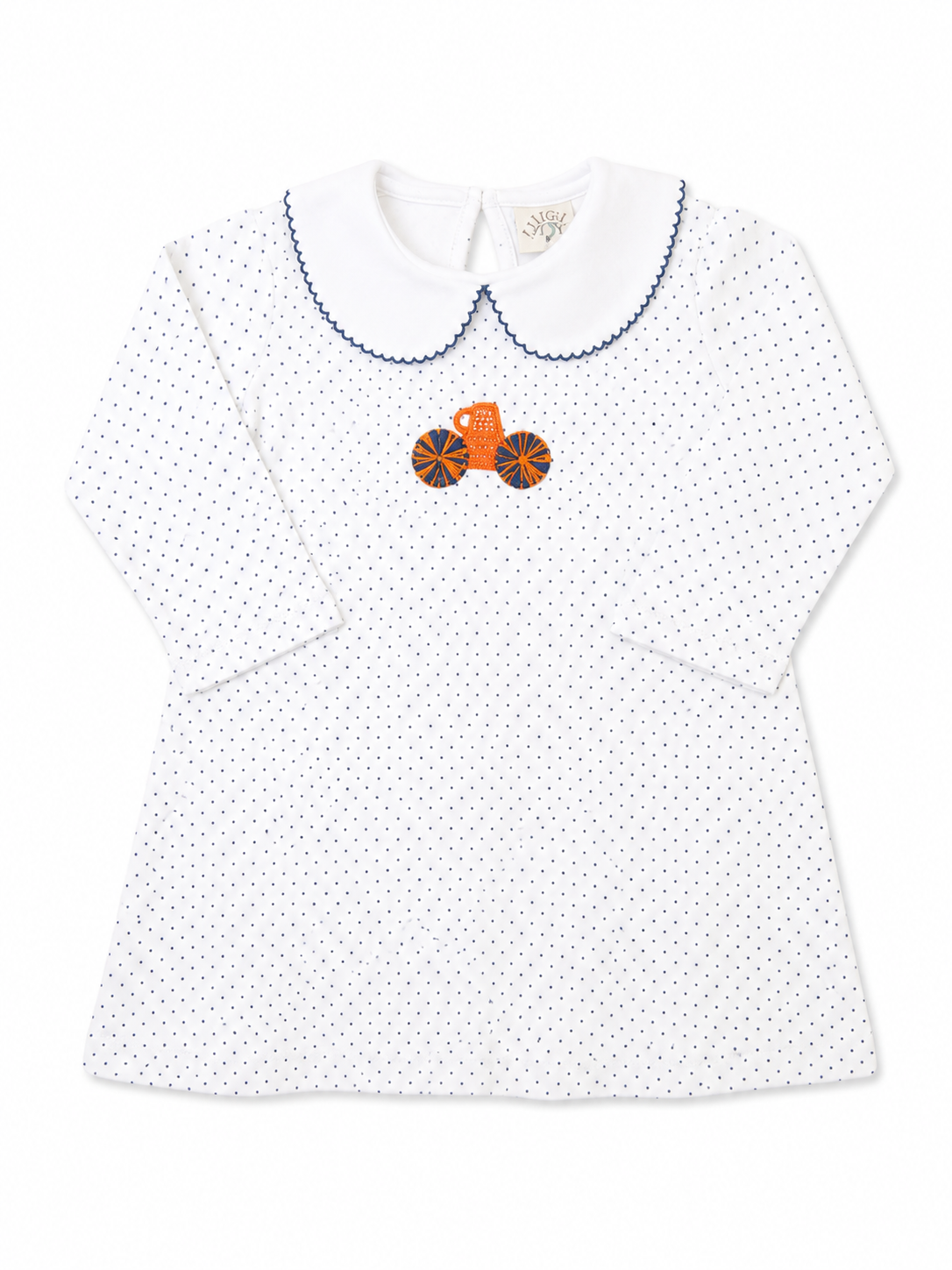 Navy Dot Cheer Peter Pan Dress