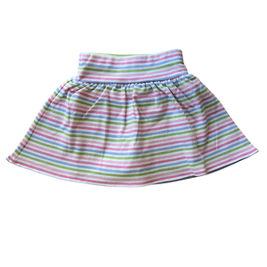 Multi Stripe Gathered Skort
