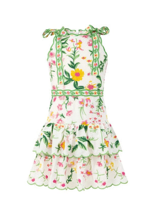 Kaylee Cotton Embroidered Mini Dress
