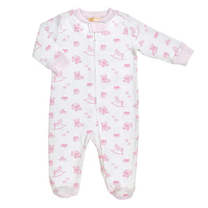 Tiny Baby Toys Girl Printed Zipped Footie (Infant)