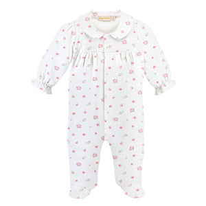 Tiny Rosebud Printed Footie w/ Round Collar (Baby)