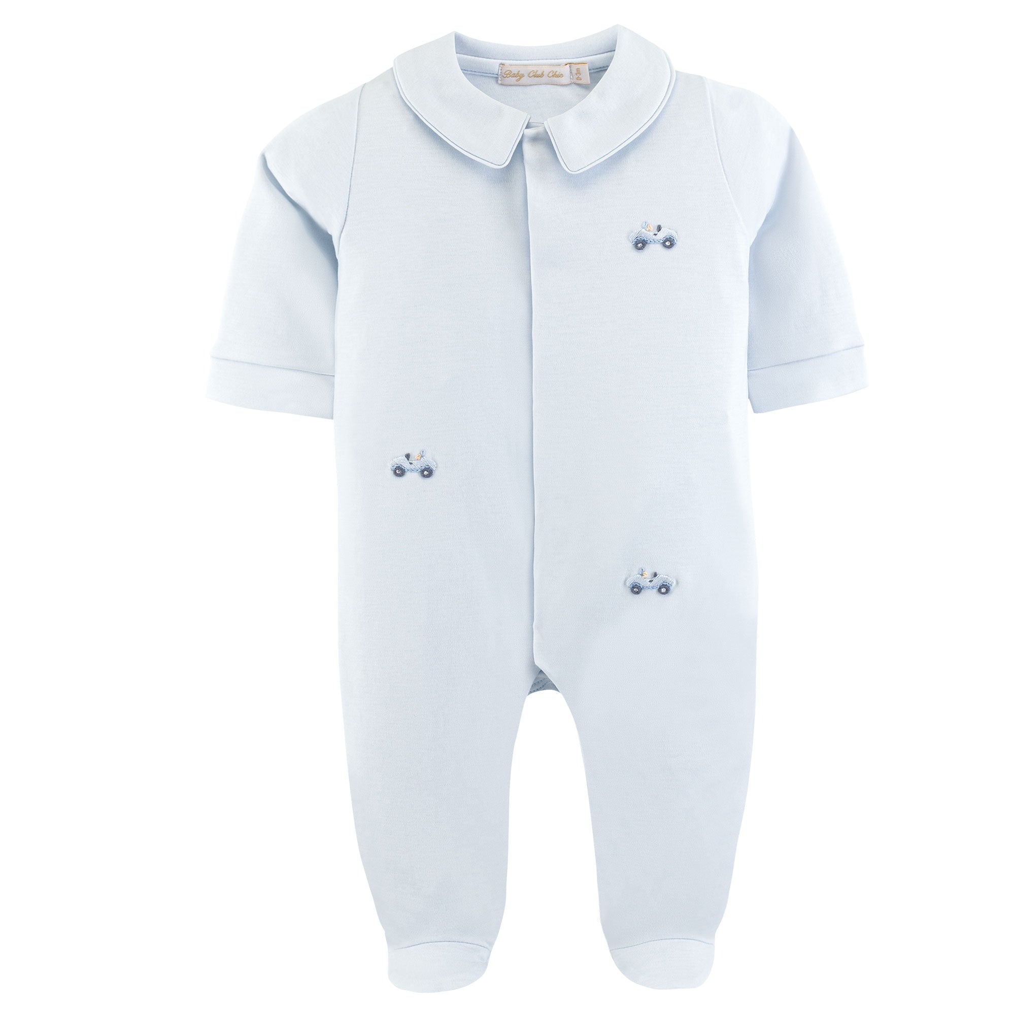 Cars Collared Footie w/ All Over Emb (Infant)