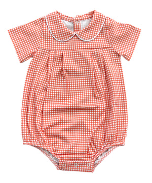 Orange Gingham Knit Finn Bubble (Infant)