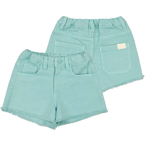 Green Basic Twill Shorts