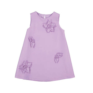 Lavender Crepe Flower Dress