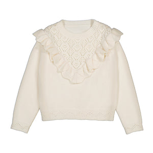 Cream Open Knit Sweater