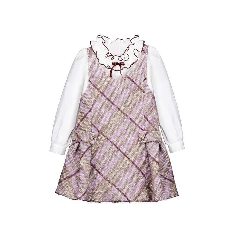 Purple Wool Dress Set