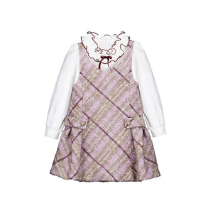 Purple Wool Dress Set