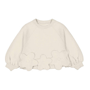 Tofu Floral Applique Pullover