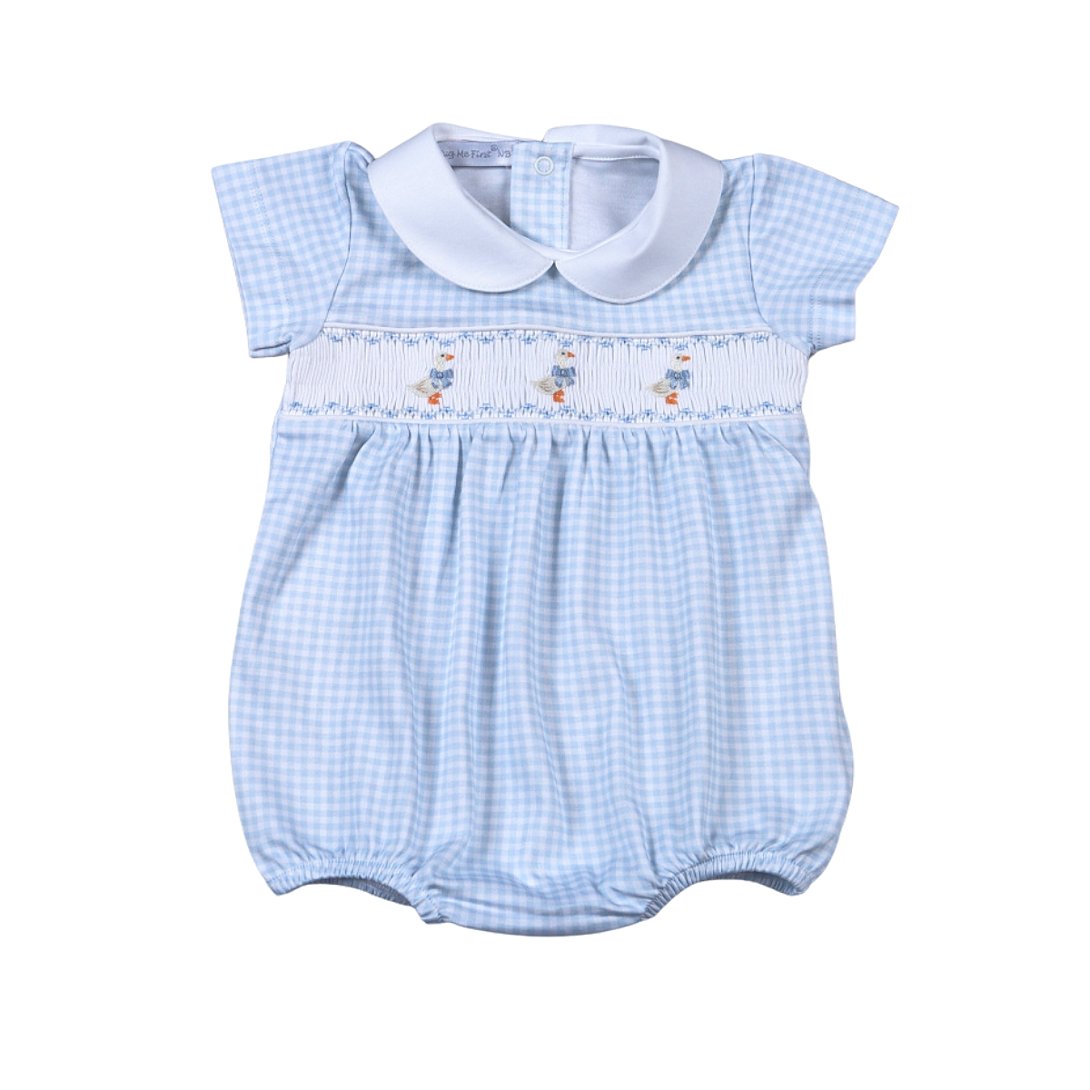 Blue Hand Smock Baby Goose Bubble