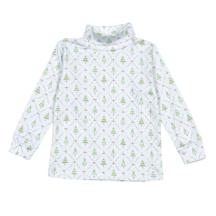 Holly Night Pima Turtleneck (Toddler)