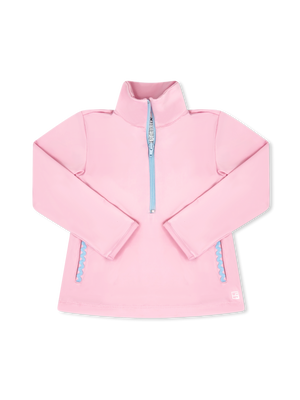 Heather Half Zip - Cotton Candy Pink w Cotton Candy Blue (Toddler)