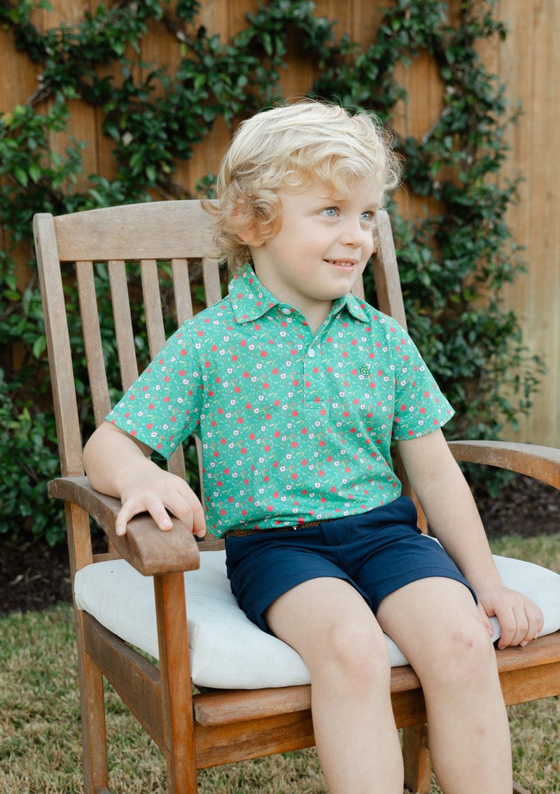 Back to School on Green Sport Polo