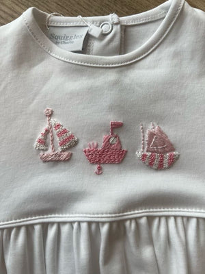 Pink Three Little Boats Bubble