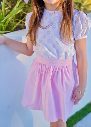 Pink Ornament Kate Skirt Set (Big Kid)