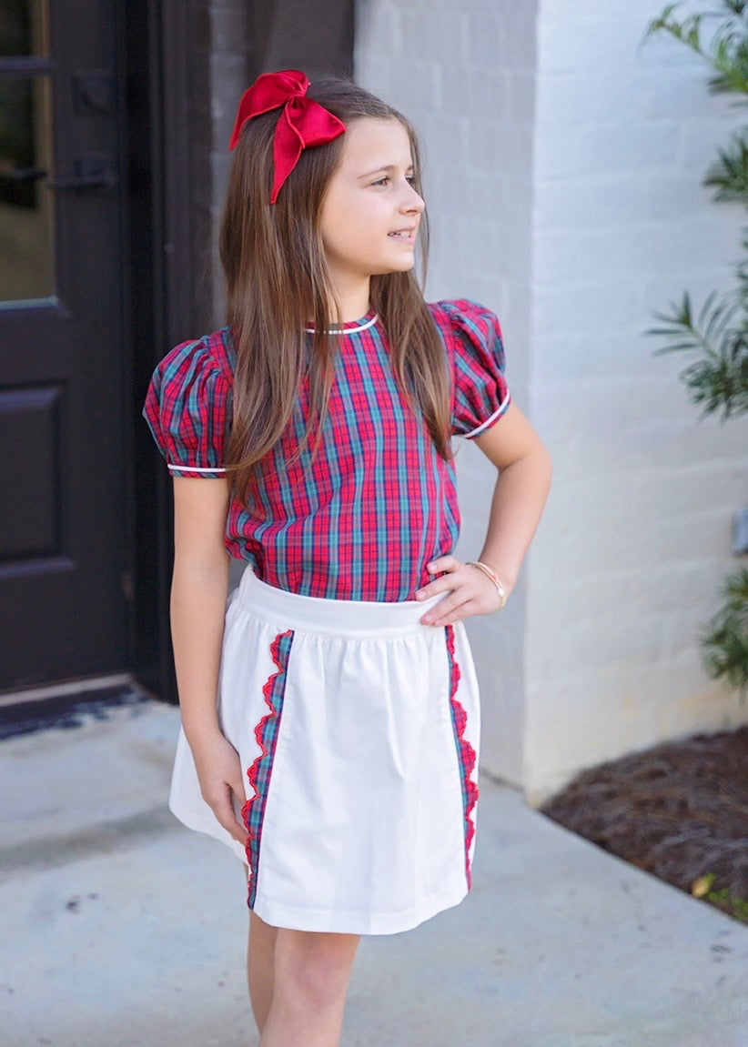 Red Plaid Kate Skirt Set