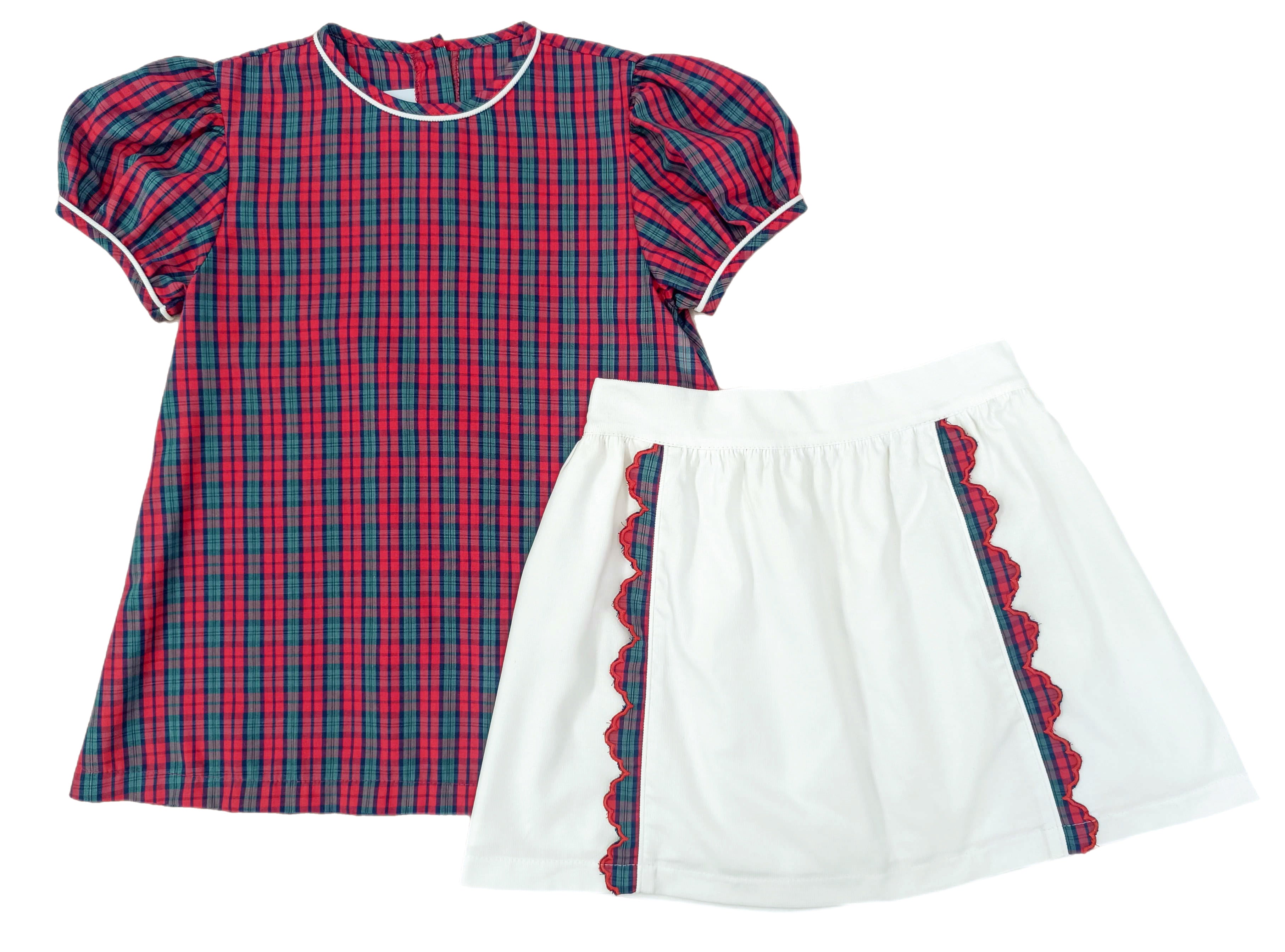 Red Plaid Kate Skirt Set