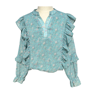 Katie Whimsy Teal Top